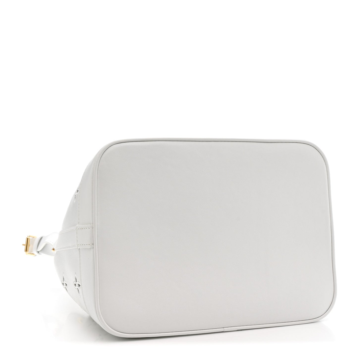 Calfskin Monogram Cutout Petit Noe White