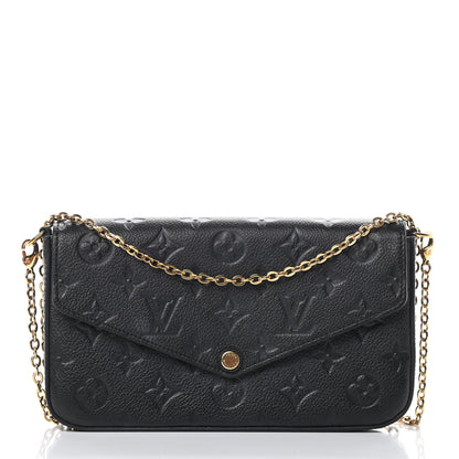 Louis Vuitton Empreinte Pochette Felicie Chain Wallet Black 1 of 19