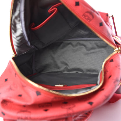 MCM Visetos Medium Side Stud Stark Backpack Coral 5 of 20