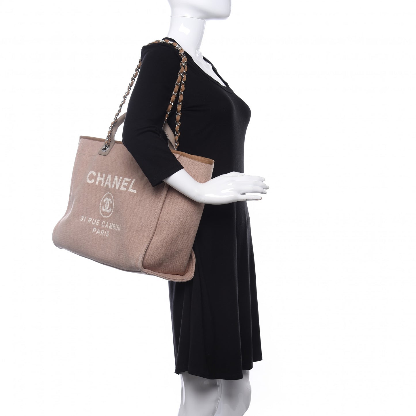 Canvas Medium Deauville Tote Ecru