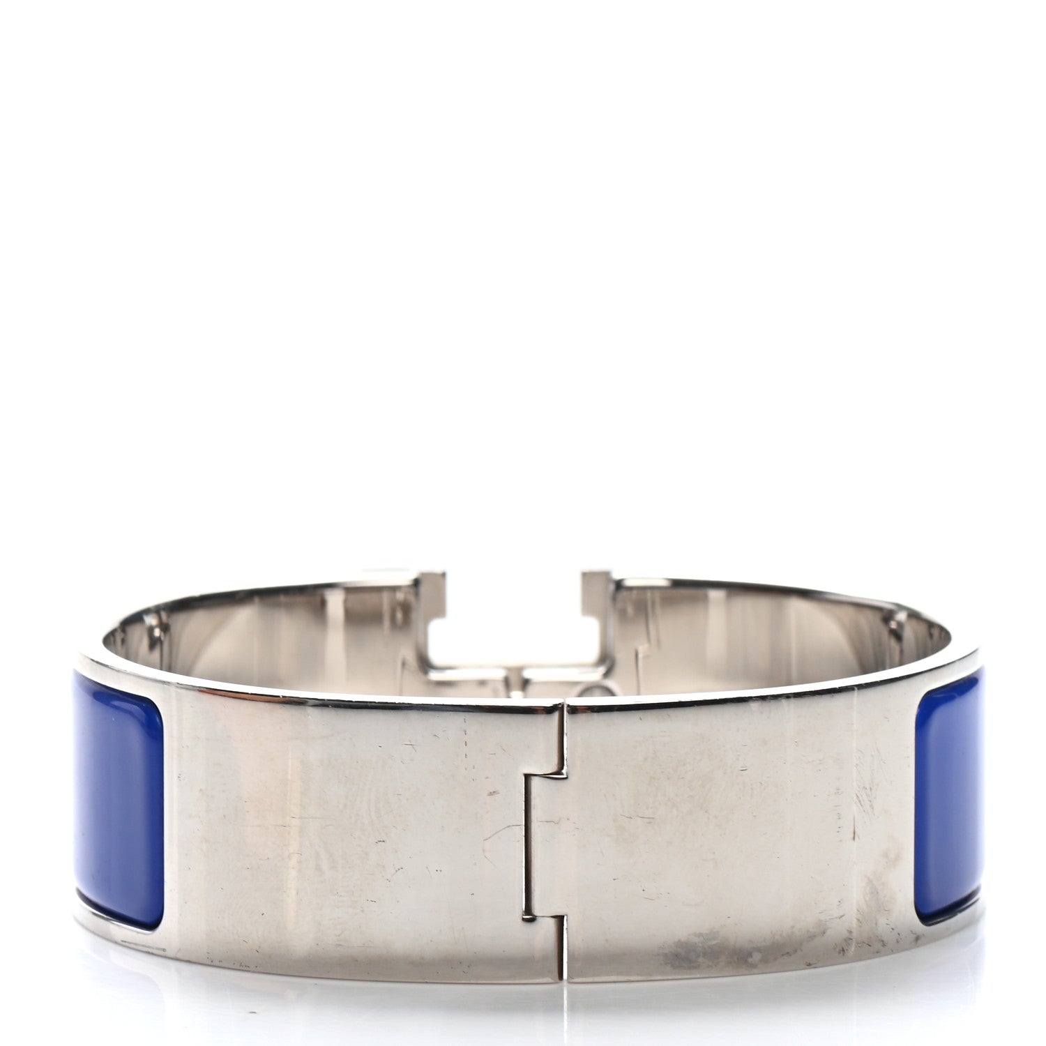 Hermes Enamel Wide Clic Clac H Bracelet PM Bleu Electrique 3 of 4