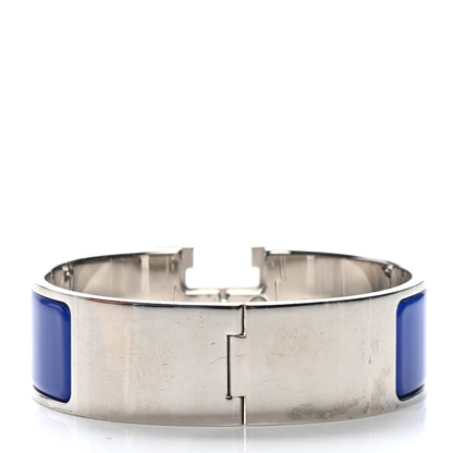 Hermes Enamel Wide Clic Clac H Bracelet PM Bleu Electrique 3 of 4