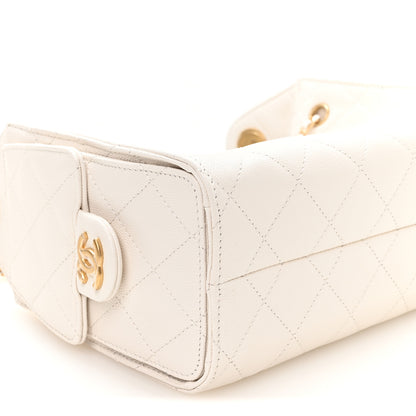 Chanel Caviar Quilted Mini Chanel 25 Handbag White 9 of 11