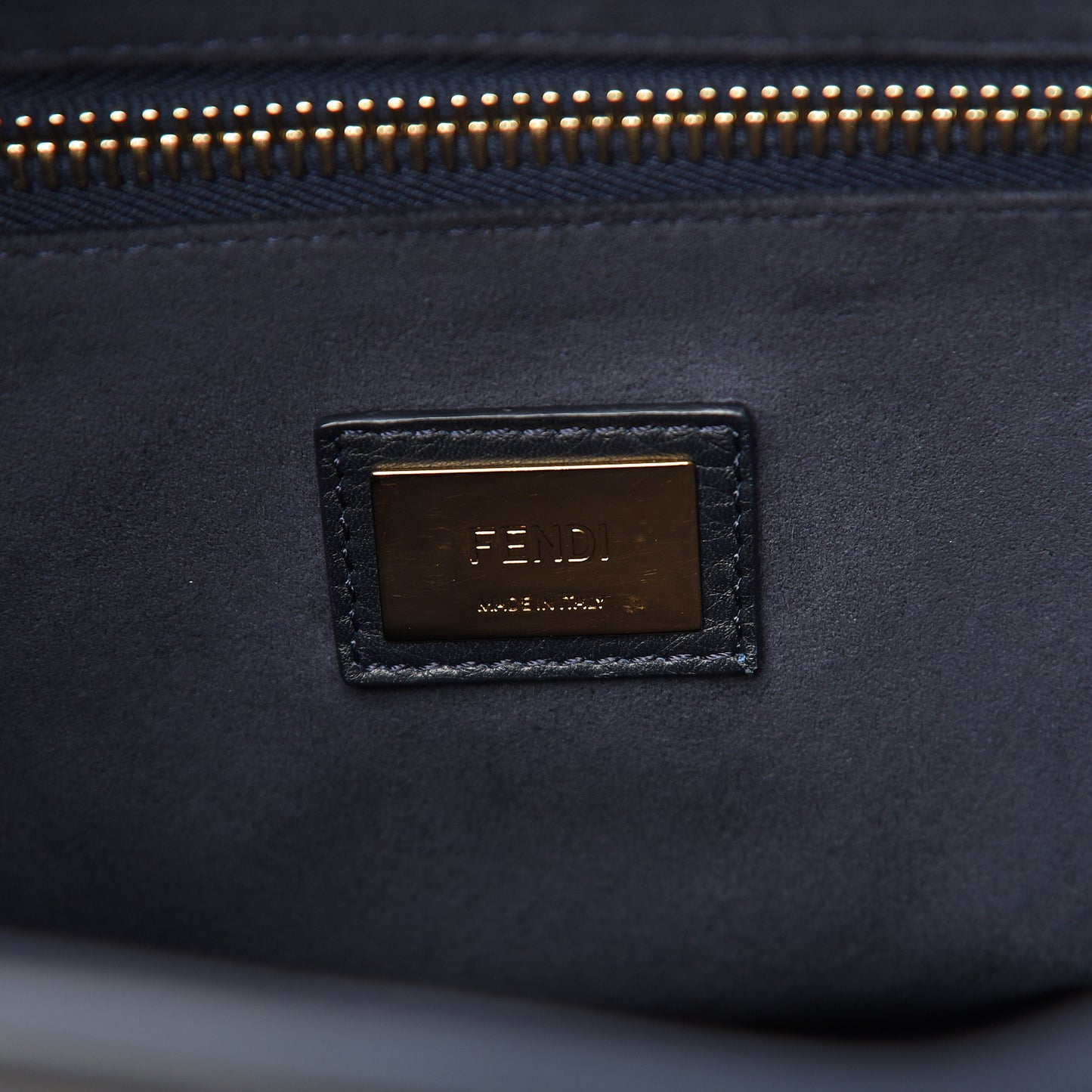 Vitello Dolce Marmol Large Peekaboo Iconic Satchel Blue Notte