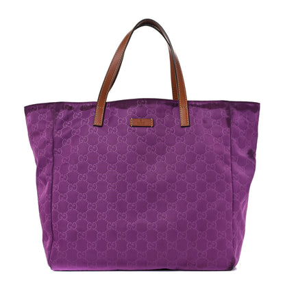 Gucci Nylon Guccissima Medium Tote Purple 1 of 35