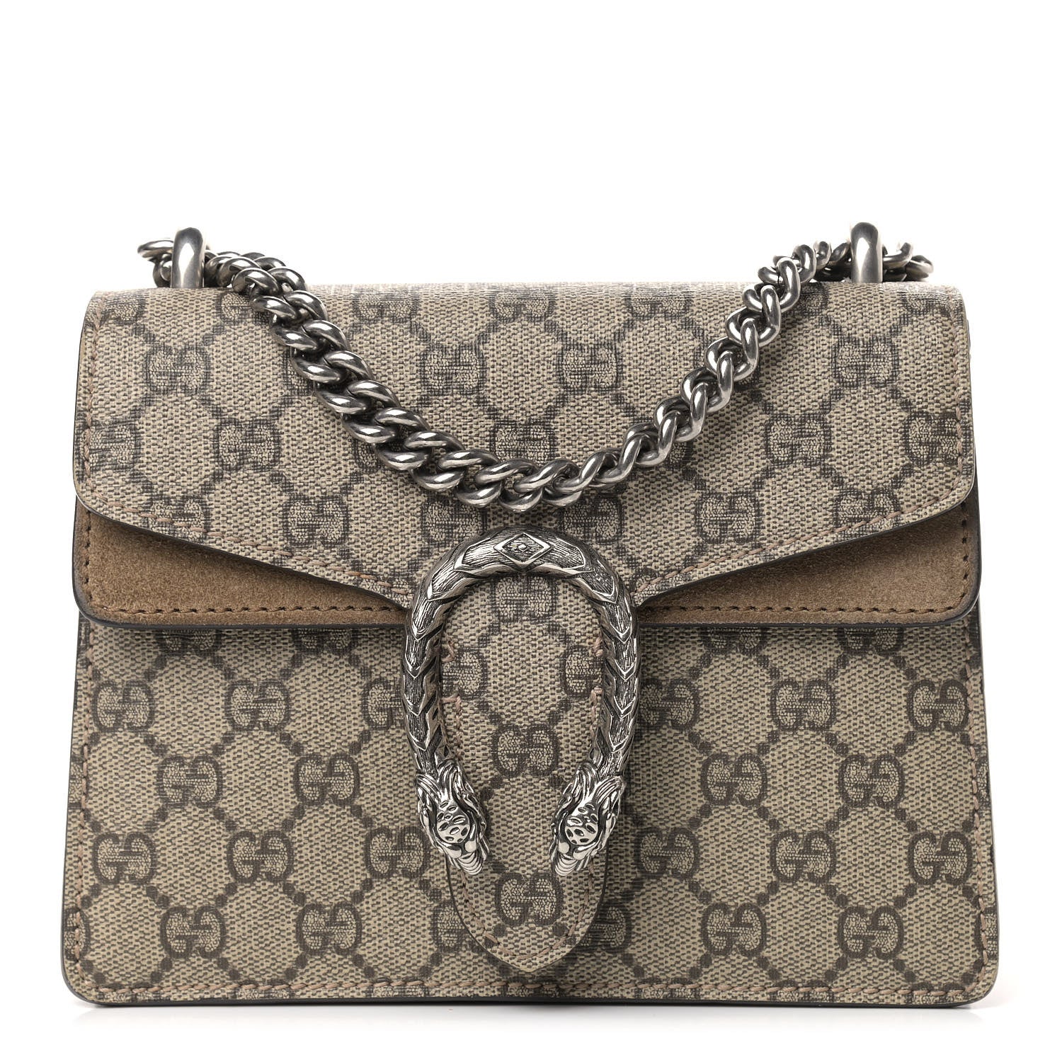 Gucci GG Supreme Monogram Mini Dionysus Shoulder Bag Taupe 1 of 10