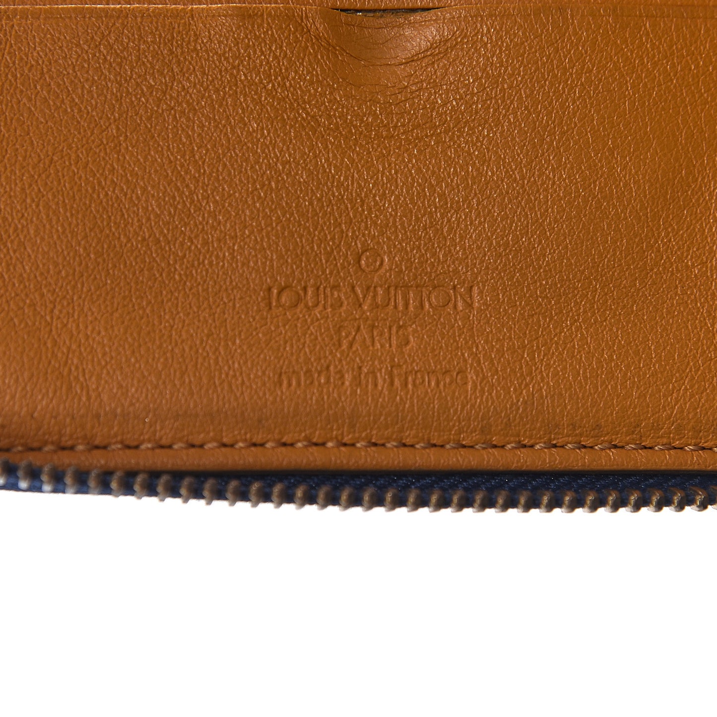 Denim Zip Compact Wallet Blue