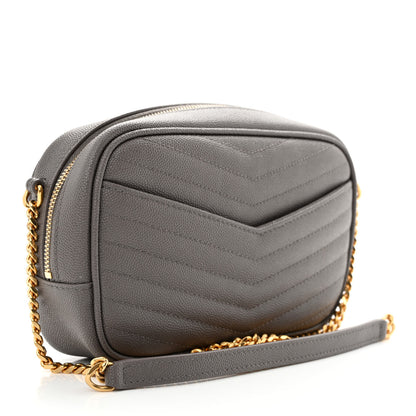 Saint Laurent Grain De Poudre Matelasse Monogram Mini Lou Camera Bag Fog 3 of 10