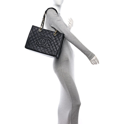 Chanel Caviar Quilted Grand Shopping Tote GST Black 3 of 12