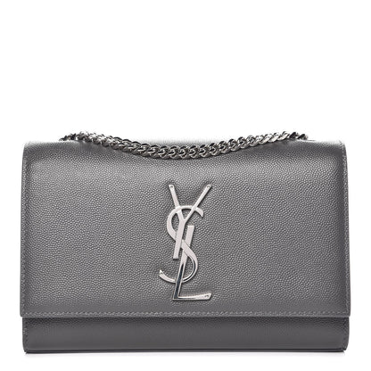 Saint Laurent Grain De Poudre Small Monogram Kate Satchel Storm 1 of 6