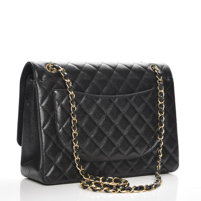 Chanel Caviar Quilted Maxi Double Flap Black 3 of 8
