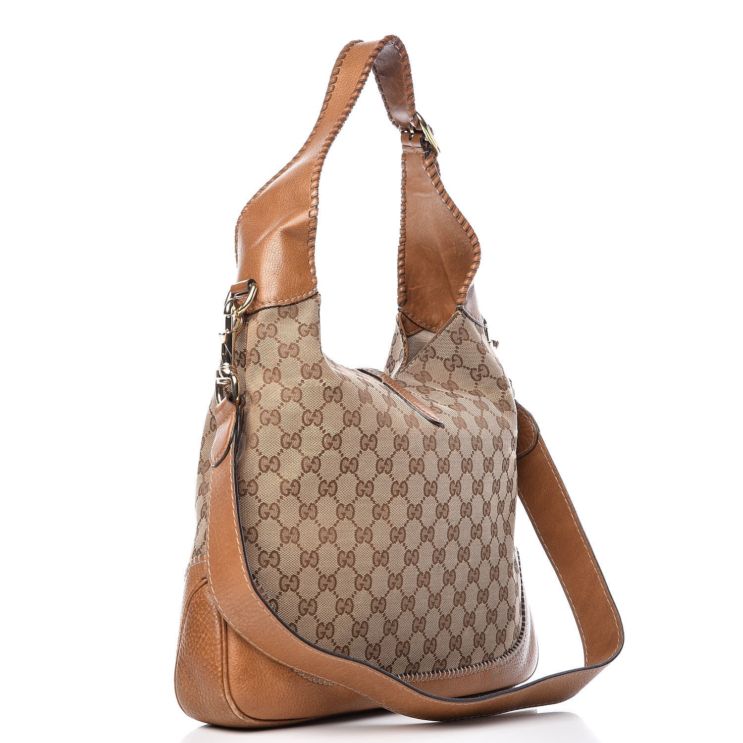 Gucci Monogram Medium New Jackie Shoulder Bag Brown 3 of 17