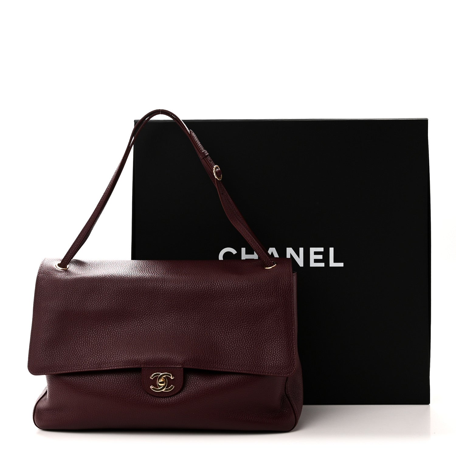 Chanel Grained Calfskin Small Souplissimo Maxi Flap Burgundy 11 of 11