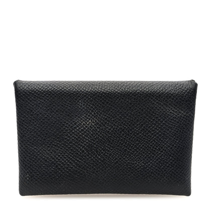 Hermes Epsom Calvi Card Case Black 1 of 6