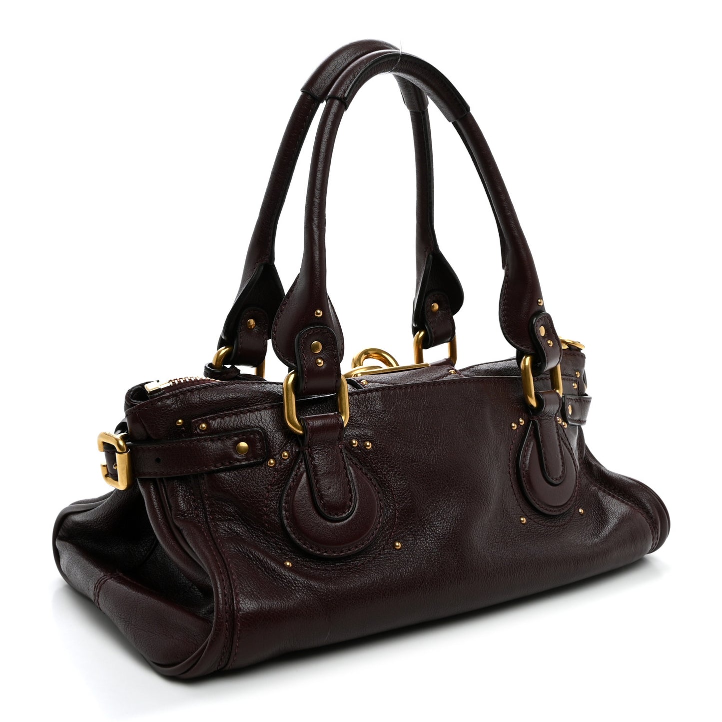 Calfskin Medium Paddington Satchel Grenat