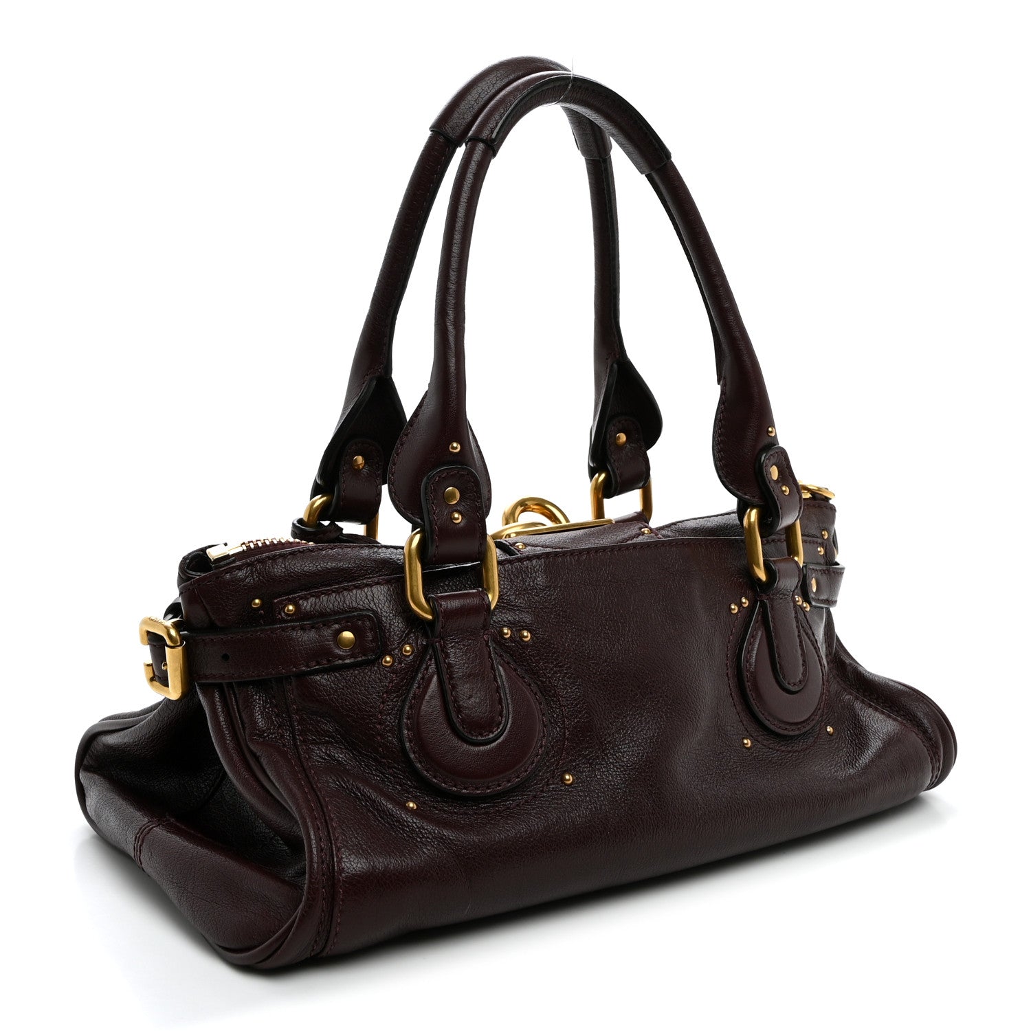 Chloe Calfskin Medium Paddington Satchel Grenat 3 of 9