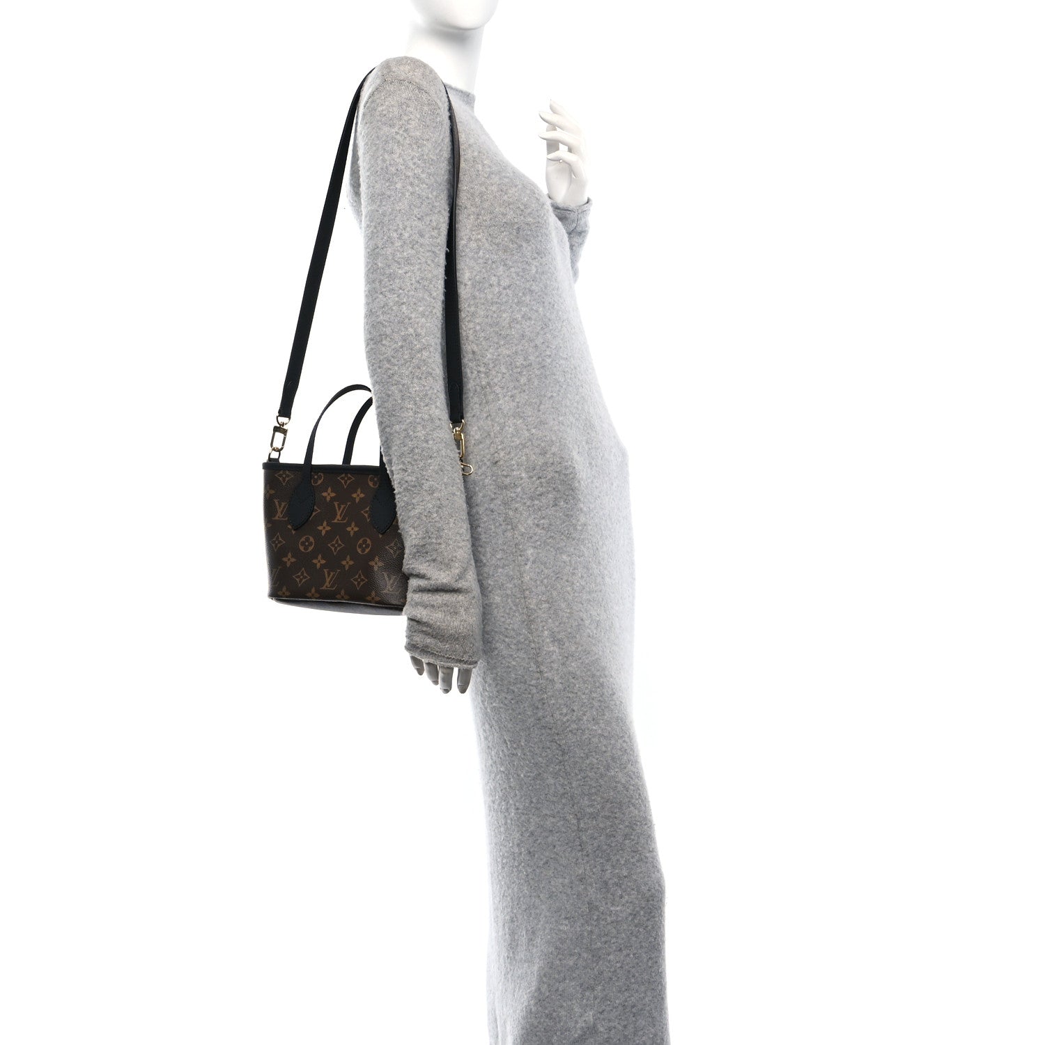 Louis Vuitton Monogram Neverfull Inside Out Bandouliere BB Black 2 of 16