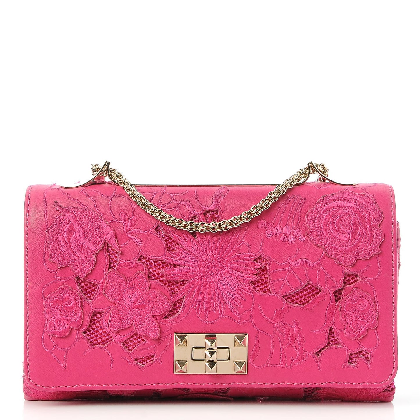 Nappa Lace Girello Flap Pop Fuxia