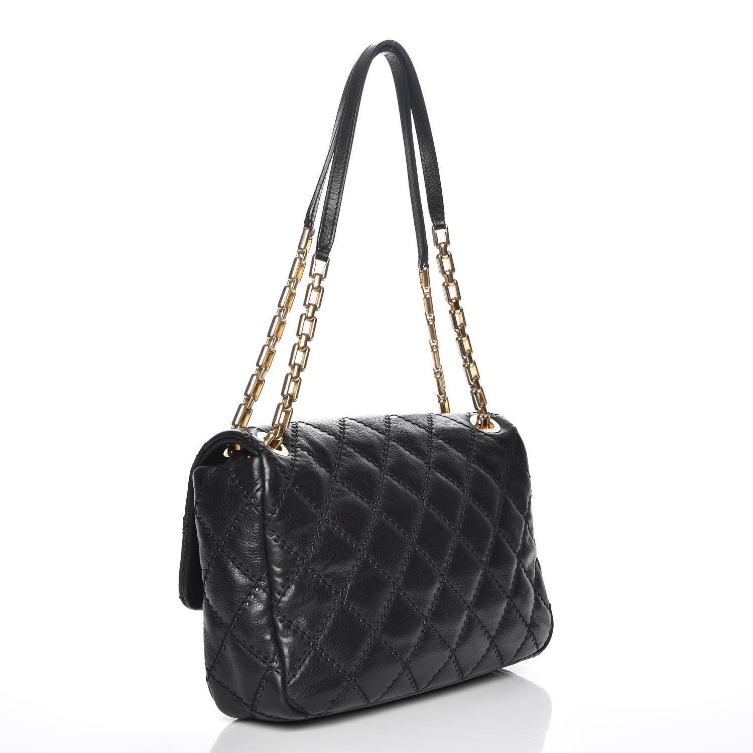 Chanel Calfskin Quilted Retro Chain Flap Black 3 of 7