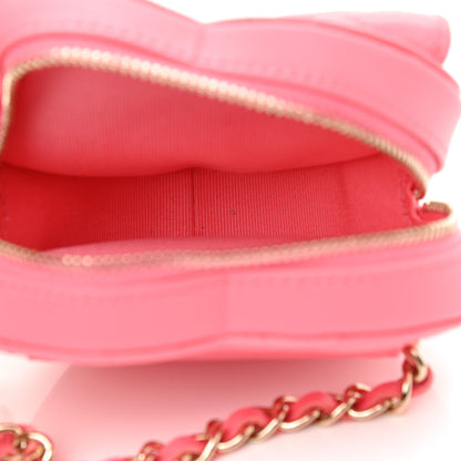 Chanel Lambskin Quilted CC In Love Heart Waist Belt Bag With Chain Pink 5 of 7