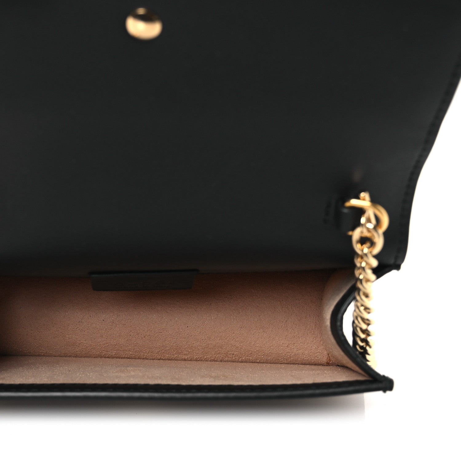Gucci Calfskin Super Mini Sylvie Chain Shoulder Bag Black 5 of 10