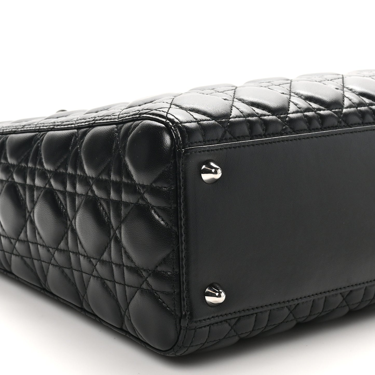 Lambskin Cannage Large Lady Dior Black