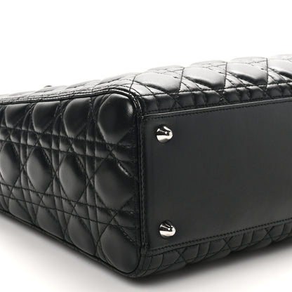 Christian Dior Lambskin Cannage Large Lady Dior Black 9 of 10