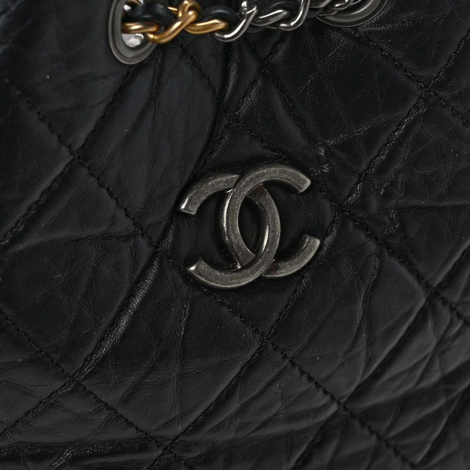 Chanel Aged Calfskin Quilted Small Gabrielle Backpack Black 11 of 11