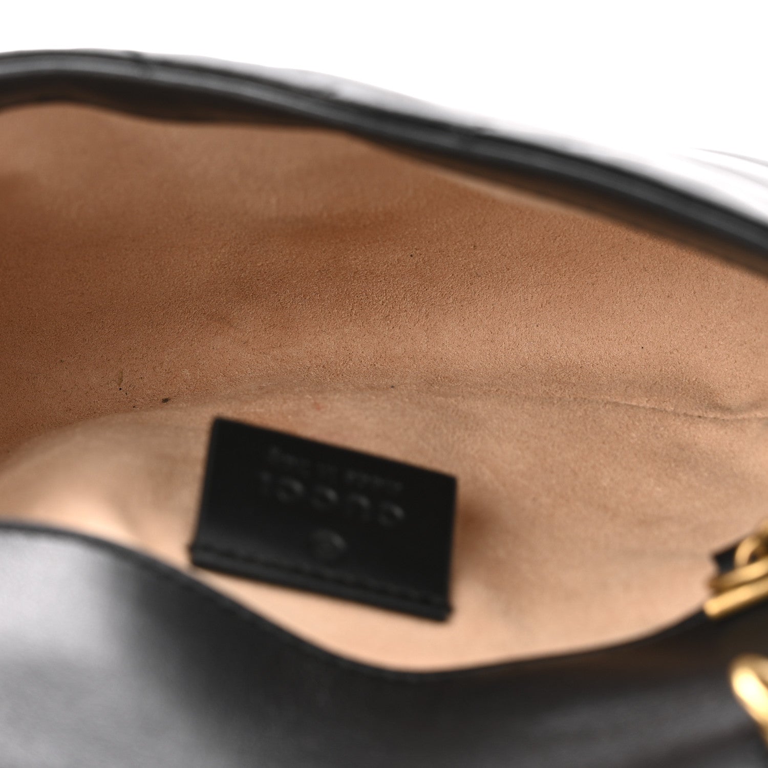 Gucci Calfskin Matelasse Super Mini GG Marmont Shoulder Bag Black 5 of 12