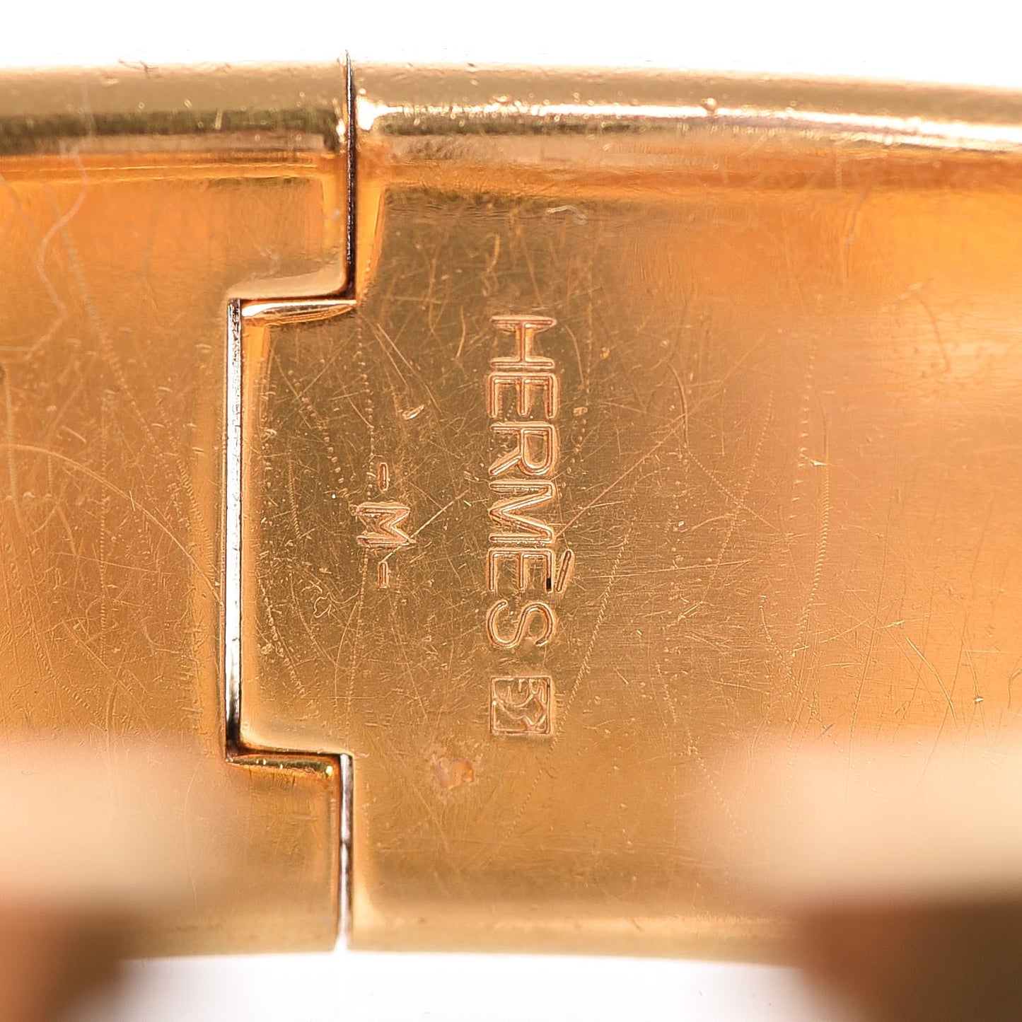 Enamel Wide Clic Clac H Bracelet GM Chocolate