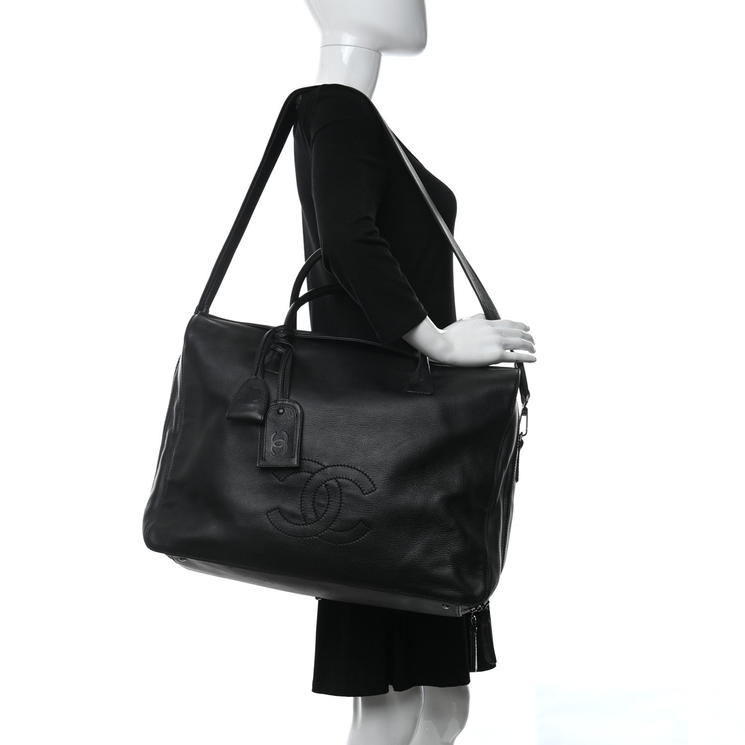Chanel Lambskin Timeless CC Duffle Bag Black 3 of 17