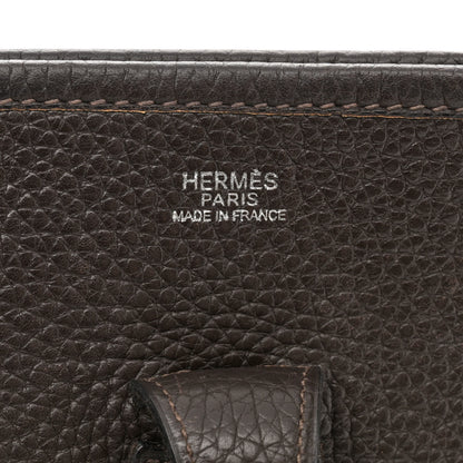 Hermes Taurillon Clemence Evelyne II PM Chocolate 6 of 11