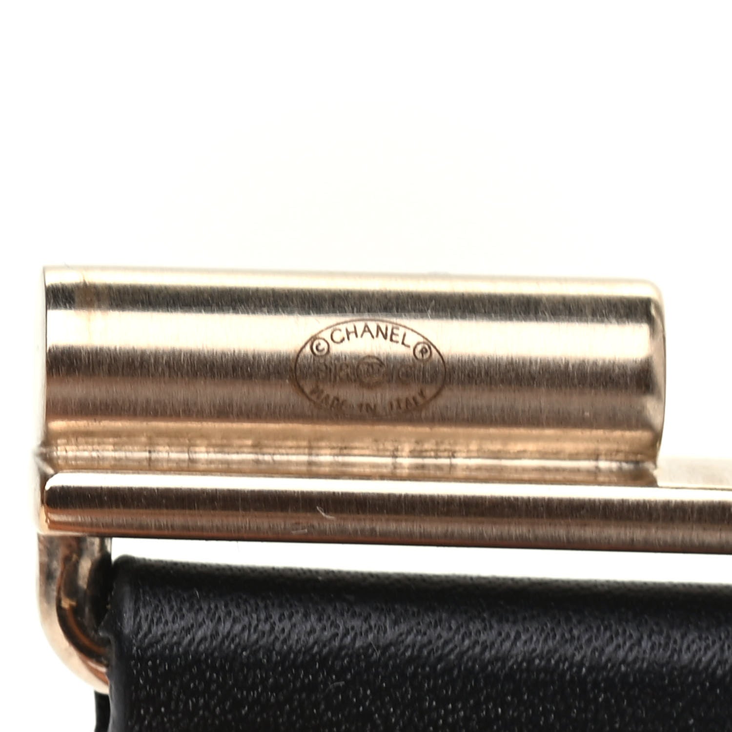 Chanel Calfskin CC Wide Cuff M Black 4 of 5