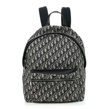 Christian Dior Oblique Calfskin Rider Backpack Beige Black 1 of 9
