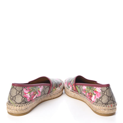 Gucci GG Supreme Monogram Blooms Espadrilles 37.5 Beige Multicolor Dry Rose 6 of 10