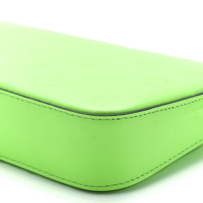 Christian Louboutin Calfskin Loubila Loubinthesky Chain Clutch Neon Green 10 of 10