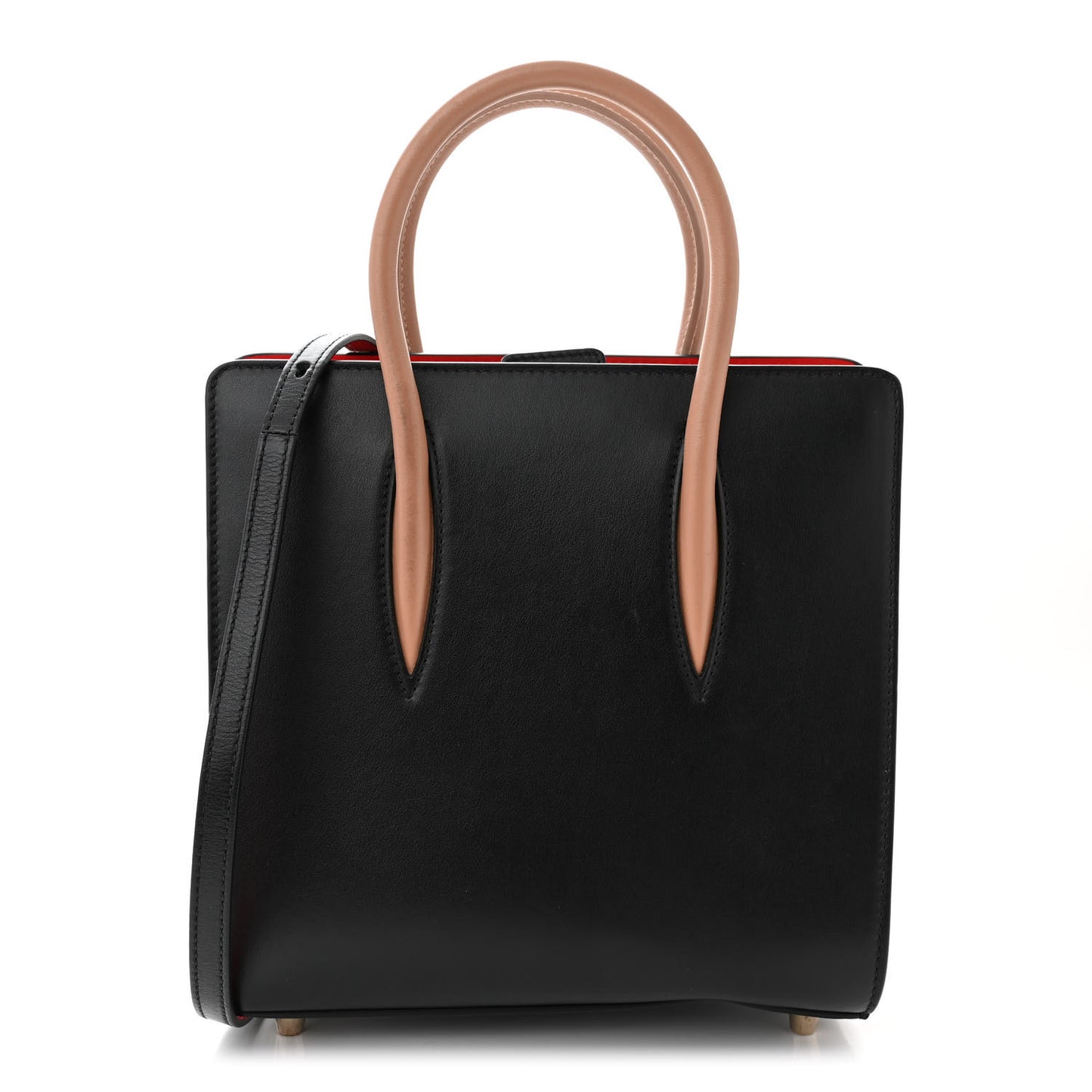 Calfskin Patent Leopard Studded Small Paloma Black