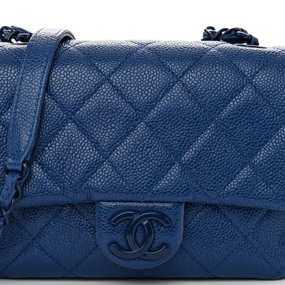 Chanel Caviar Quilted Incognito Mini Square Flap Dark Blue 8 of 10