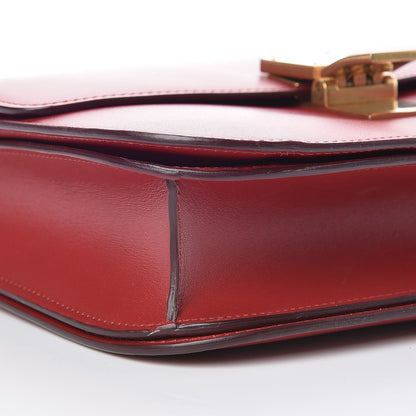 Celine Box Calfskin Medium Classic Box Flap Bag Red 8 of 9