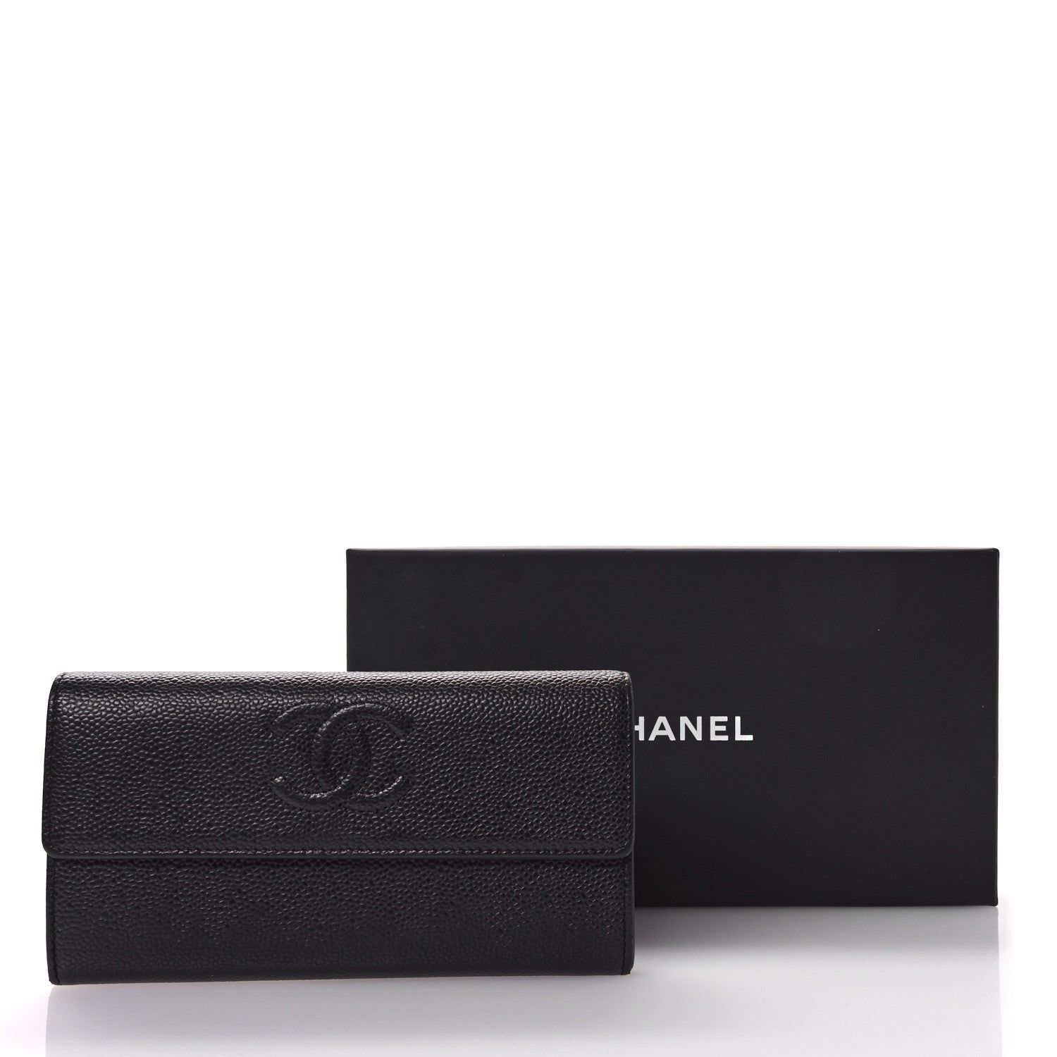 Chanel Caviar Timeless CC Large Gusset Flap Wallet Black 10 of 10