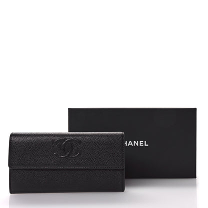 Chanel Caviar Timeless CC Large Gusset Flap Wallet Black 10 of 10