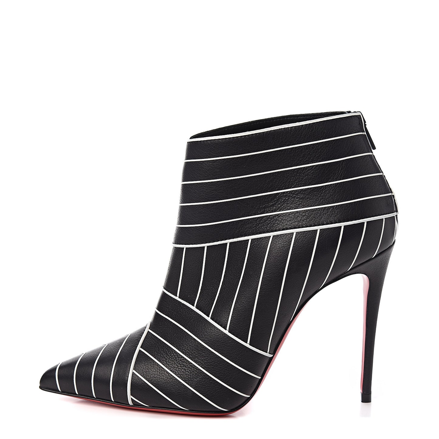 Calfskin Josselyn 100 Booties 35 Black White