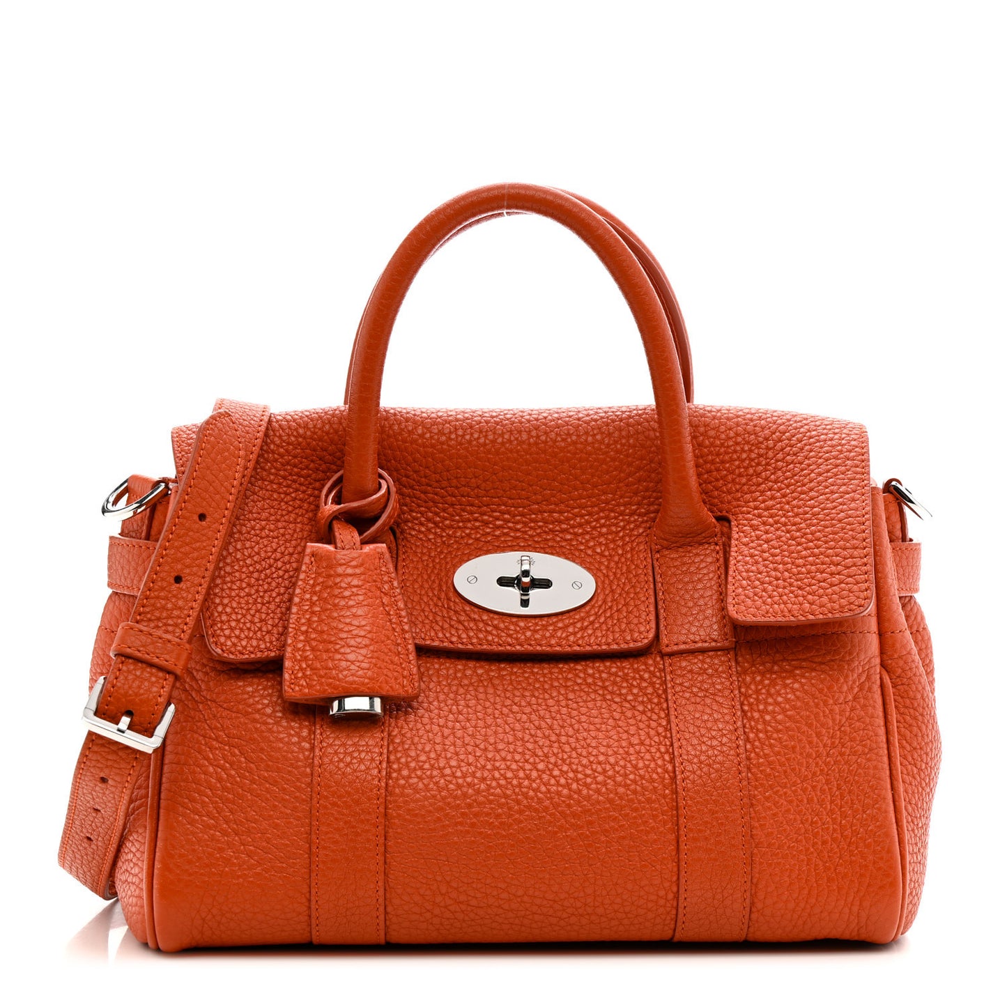 Classic Grain Small Bayswater Satchel Mandarin