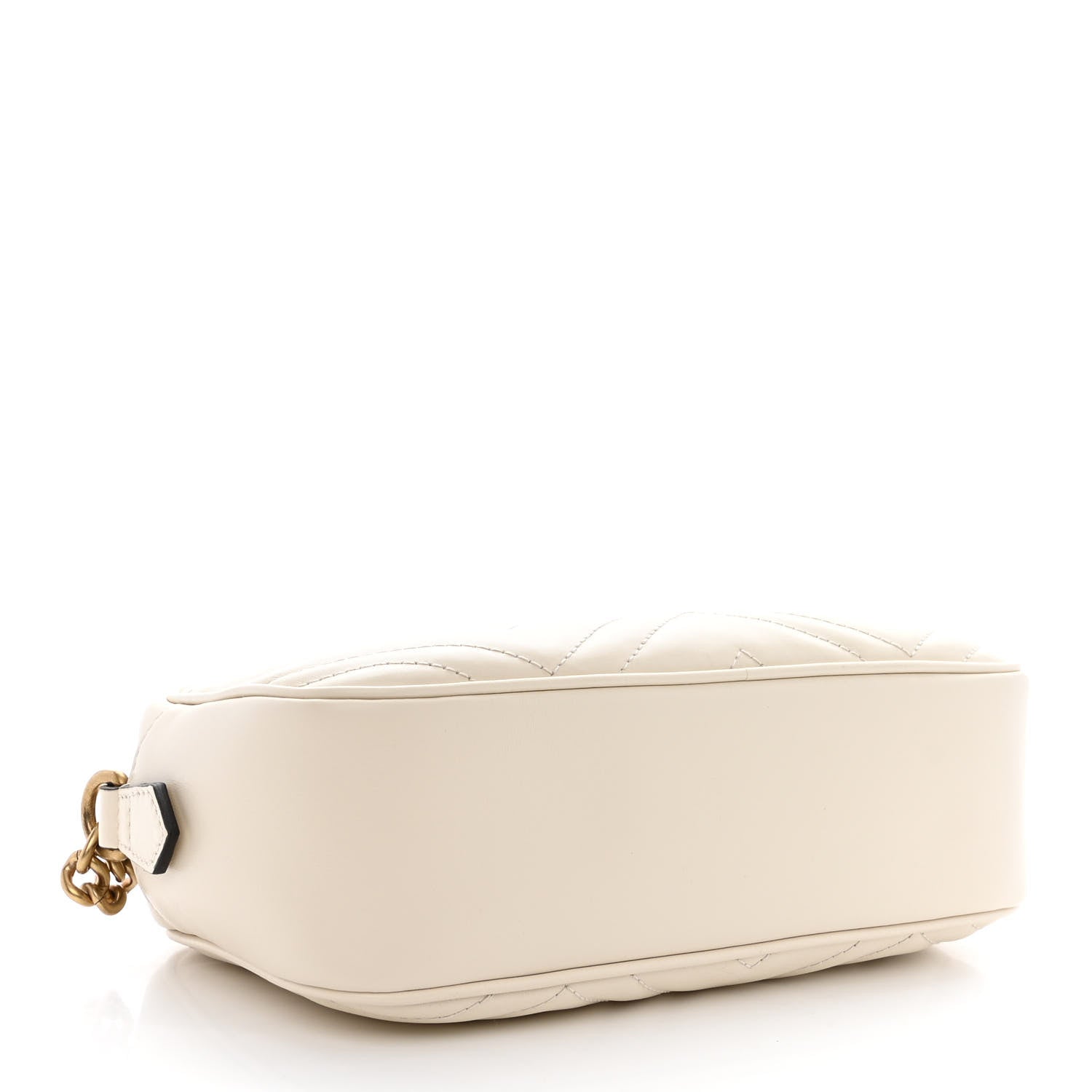 Gucci Calfskin Matelasse Small GG Marmont Chain Shoulder Bag White 4 of 10