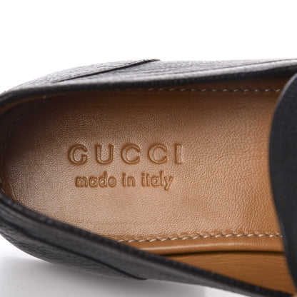 Gucci Calfskin Web Mens Horsebit Loafers 9 Black 7 of 9