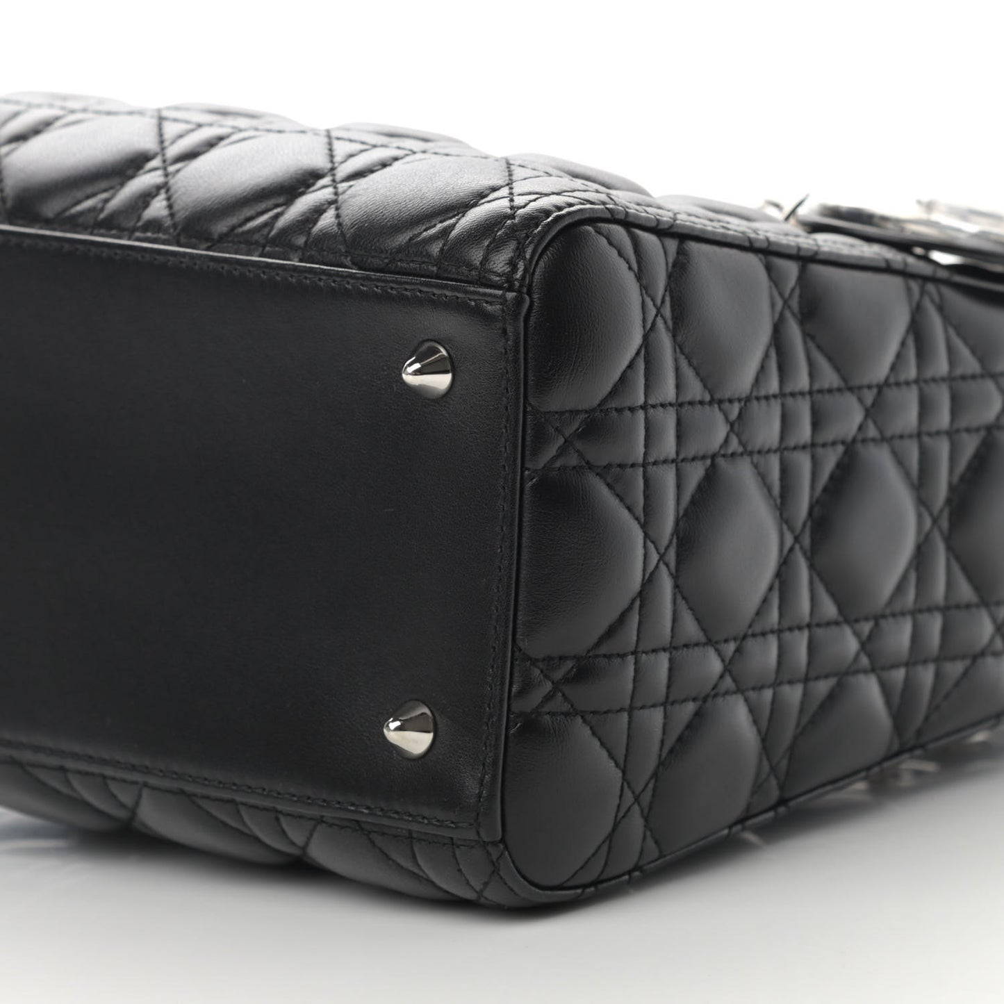 Lambskin Cannage Medium Lady Dior Black
