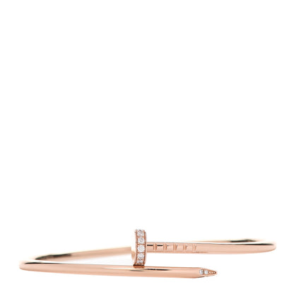Cartier 18K Pink Gold Diamond Small Juste Un Clou Bracelet 15 1 of 5