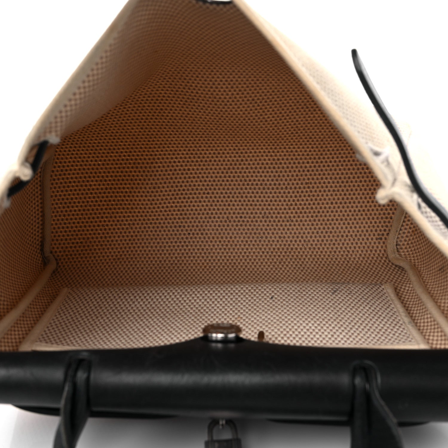 Hermes Toile Vache Calfskin Herbag 30 PM Ficelle Black 6 of 27