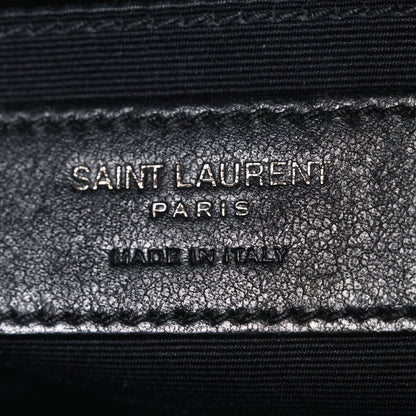 Saint Laurent Calfskin Matelasse Monogram Monochrome Lou Camera Bag Black 6 of 13