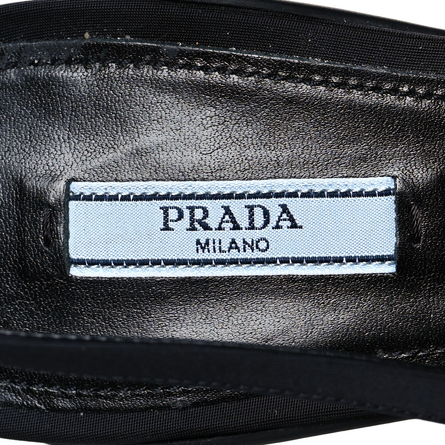 Nylon Logo Pointed Toe 45mm Slingback Pumps 37 Black